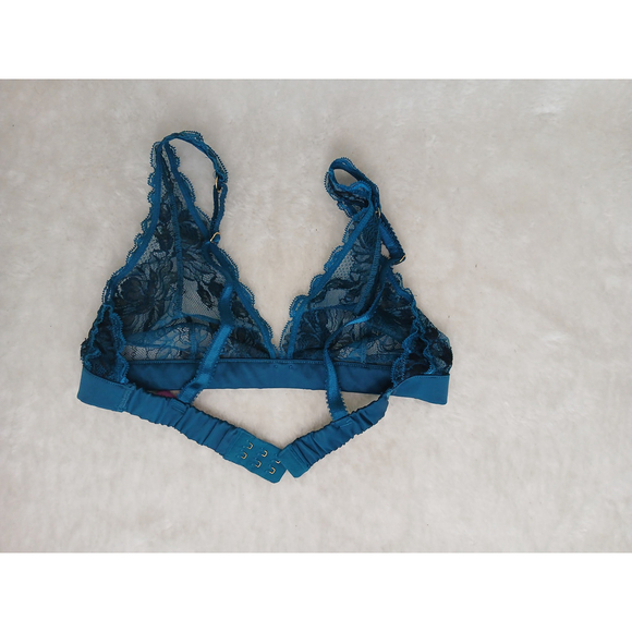 L'Agent by Agent Provocateur Women's Dani Soft Cup Bra Teal/Black Size Large - Picture 7 of 10
